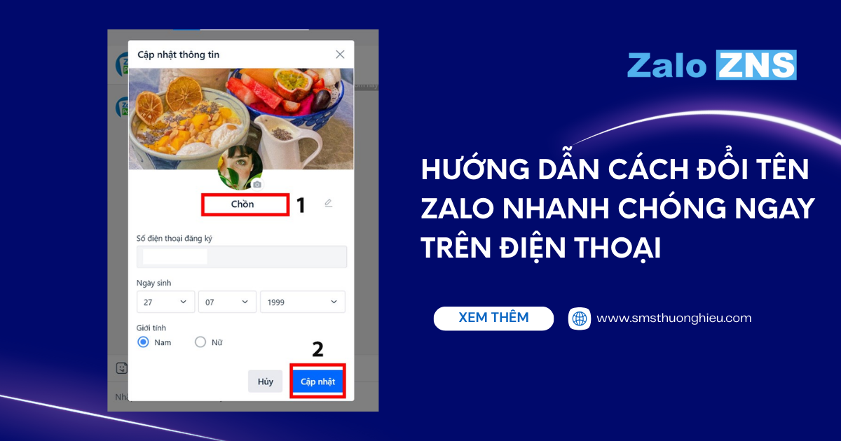 Hướng dẫn cách đổi tên Zalo nhanh chóng ngay trên điện thoại