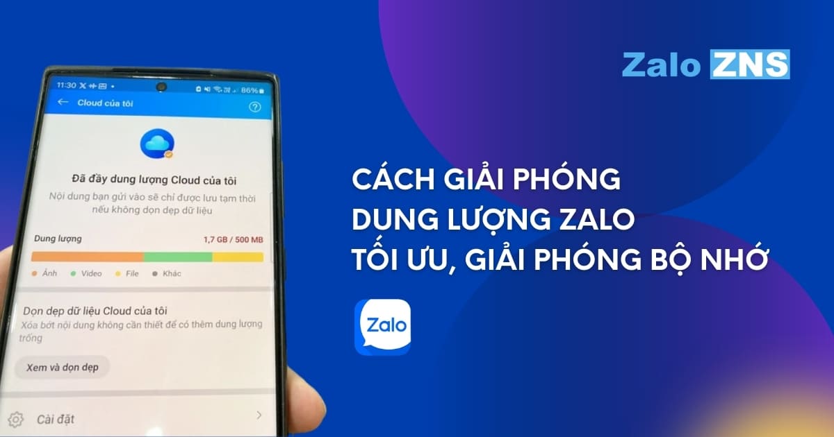 Cách giải phóng dung lượng Zalo tối ưu, giải phóng bộ nhớ