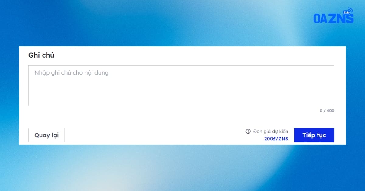 Bổ sung thêm thông tin trong mục "Ghi chú"