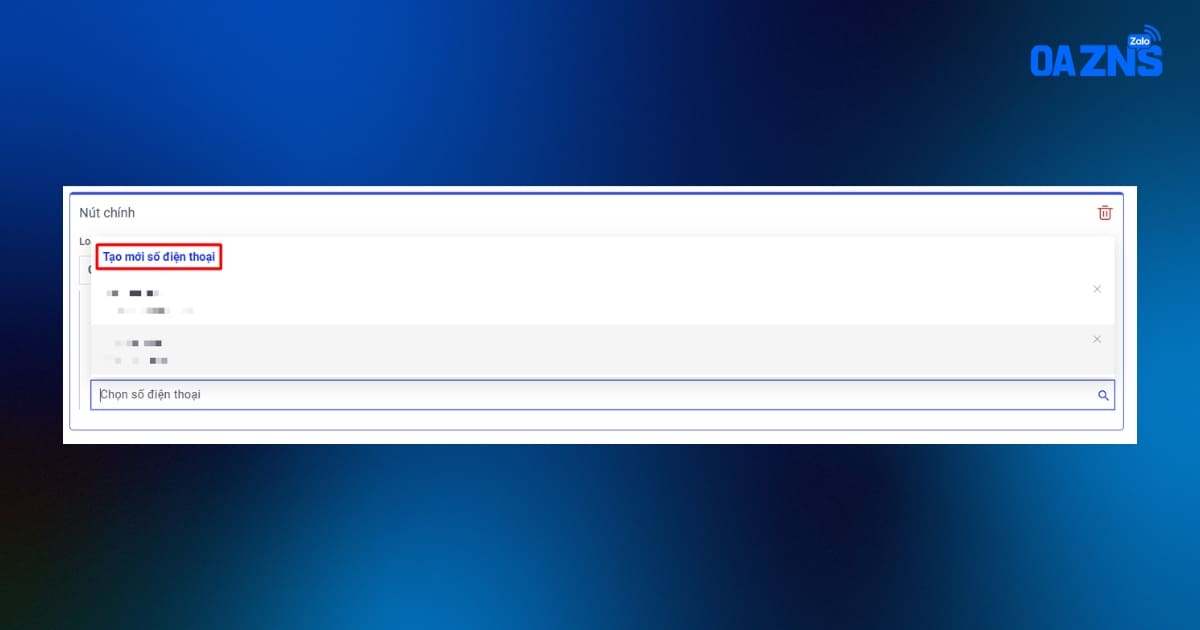 Chọn loại nút thao tác