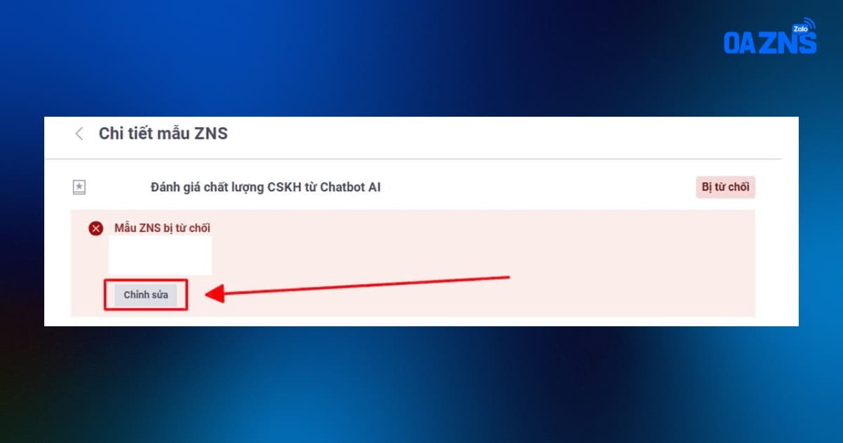Hướng dẫn kích hoạt lại ZBS Template Message