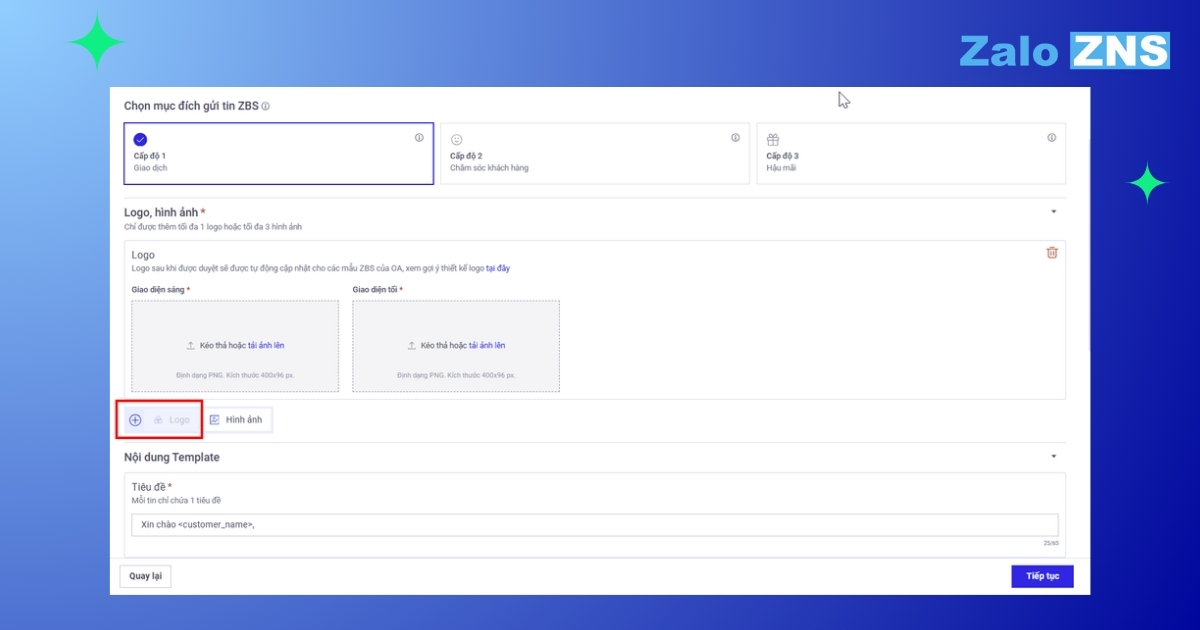 Kéo thả hình ảnh vào khung tải lên hoặc chọn “Tải ảnh lên”