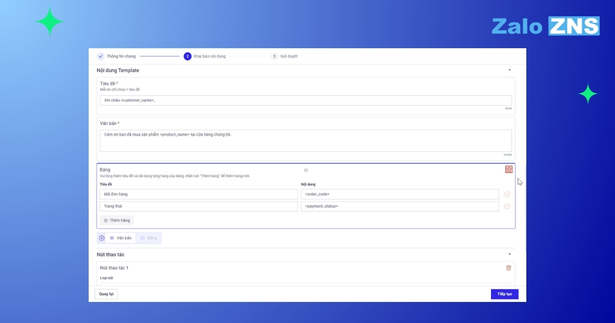 Thêm tham số cá nhân hóa nội dung