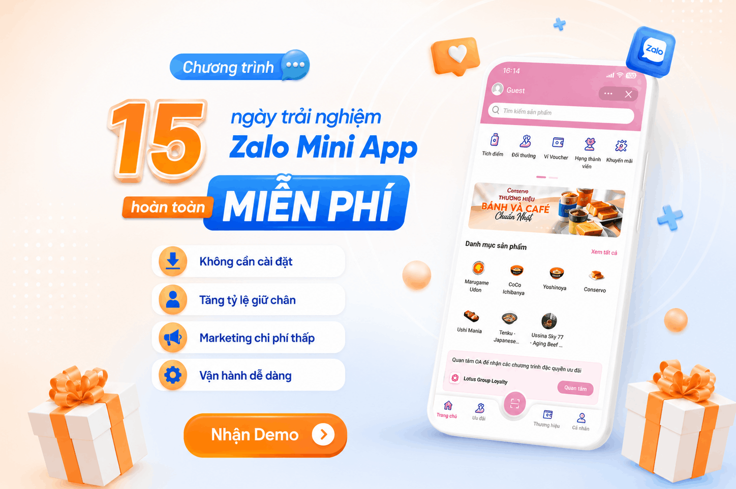 15 NGÀY DÙNG THỬ ZALO MINI APP