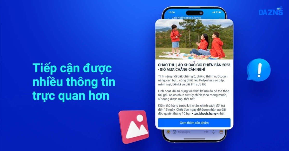 Tin ZNS nội dung đa dạng