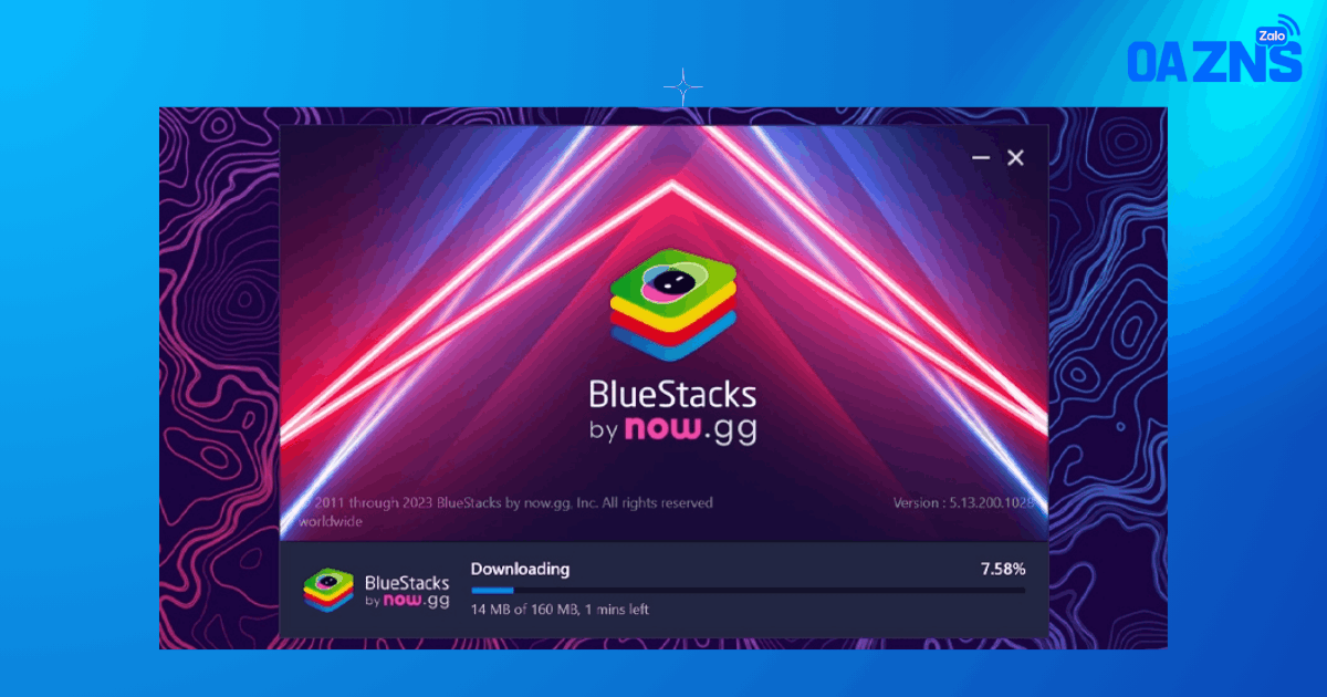 Khởi chạy trình cài đặt BlueStacks