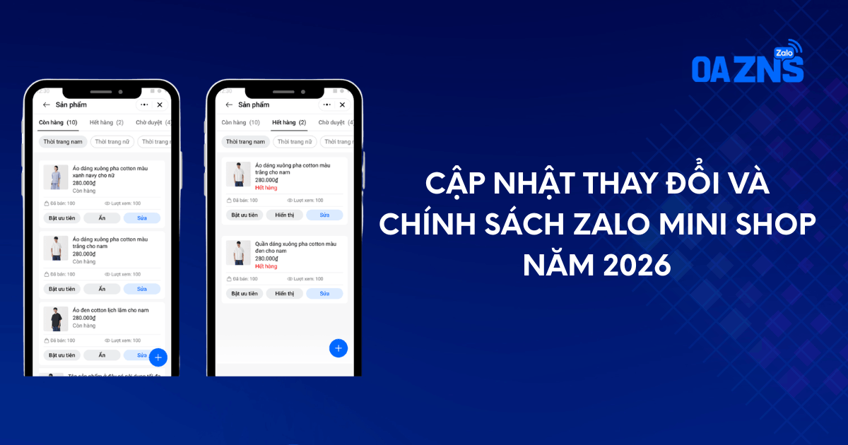 Chính sách Zalo Mini Shop
