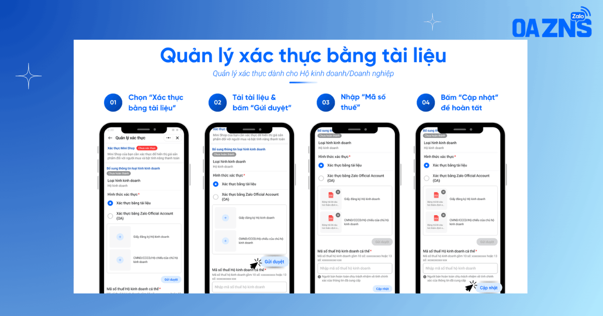 Chọn Quản lý xác thực