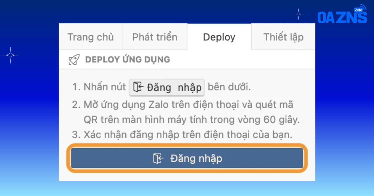 Đăng nhập ứng dụng 