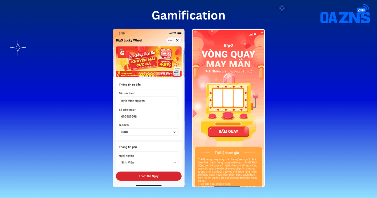 Gamification lên ngôi trên Zalo Mini App