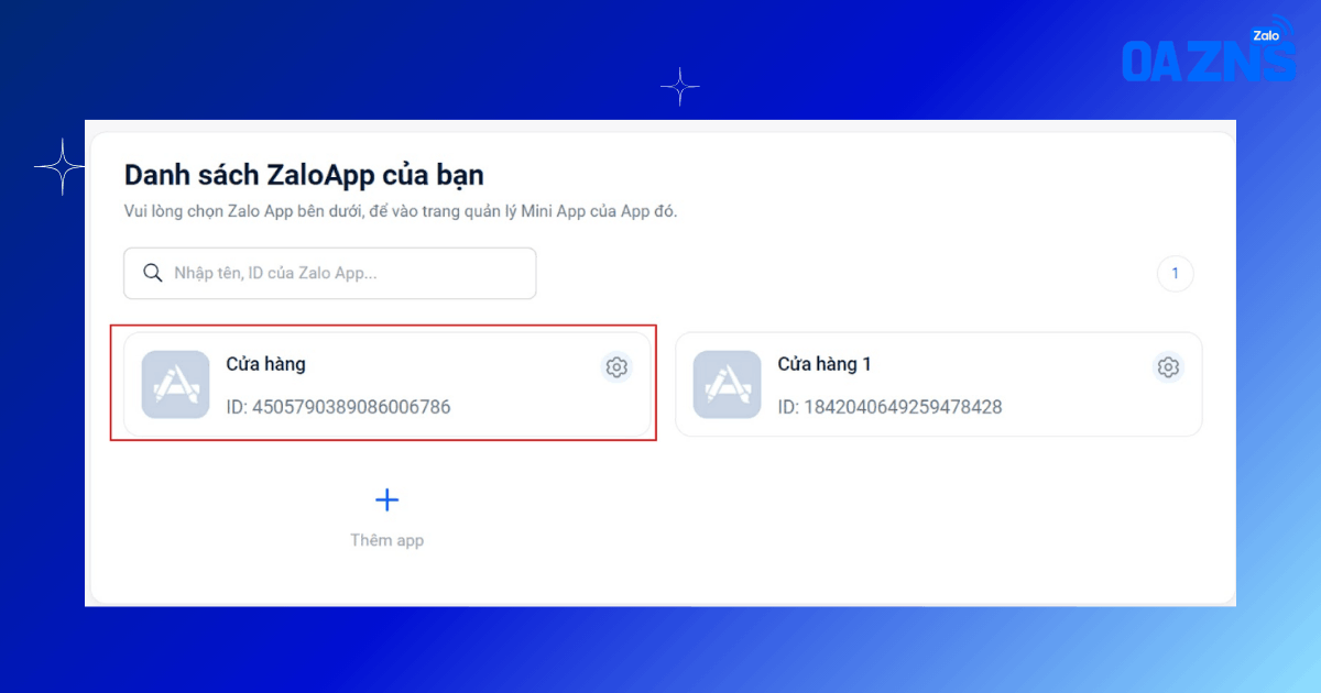 Giao diện Danh sách Zalo App