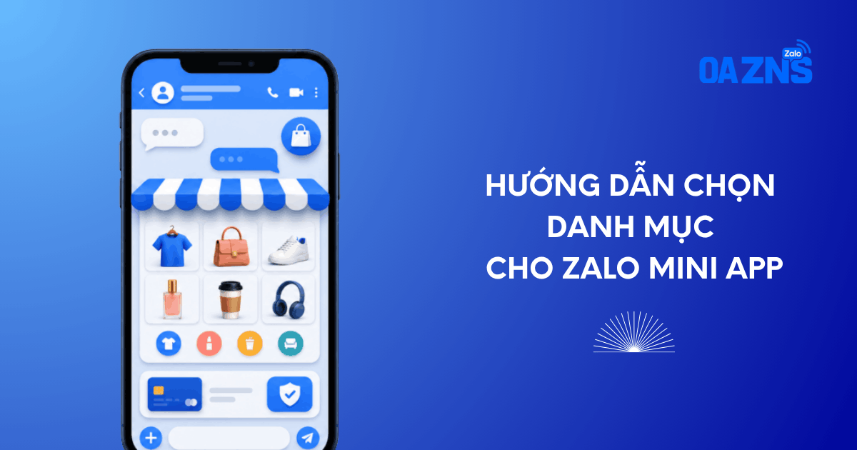 Hướng dẫn chọn danh mục cho Zalo Mini App