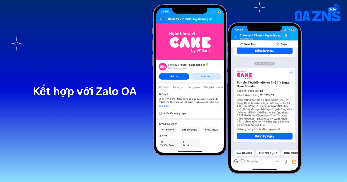 Kết hợp với Zalo OA