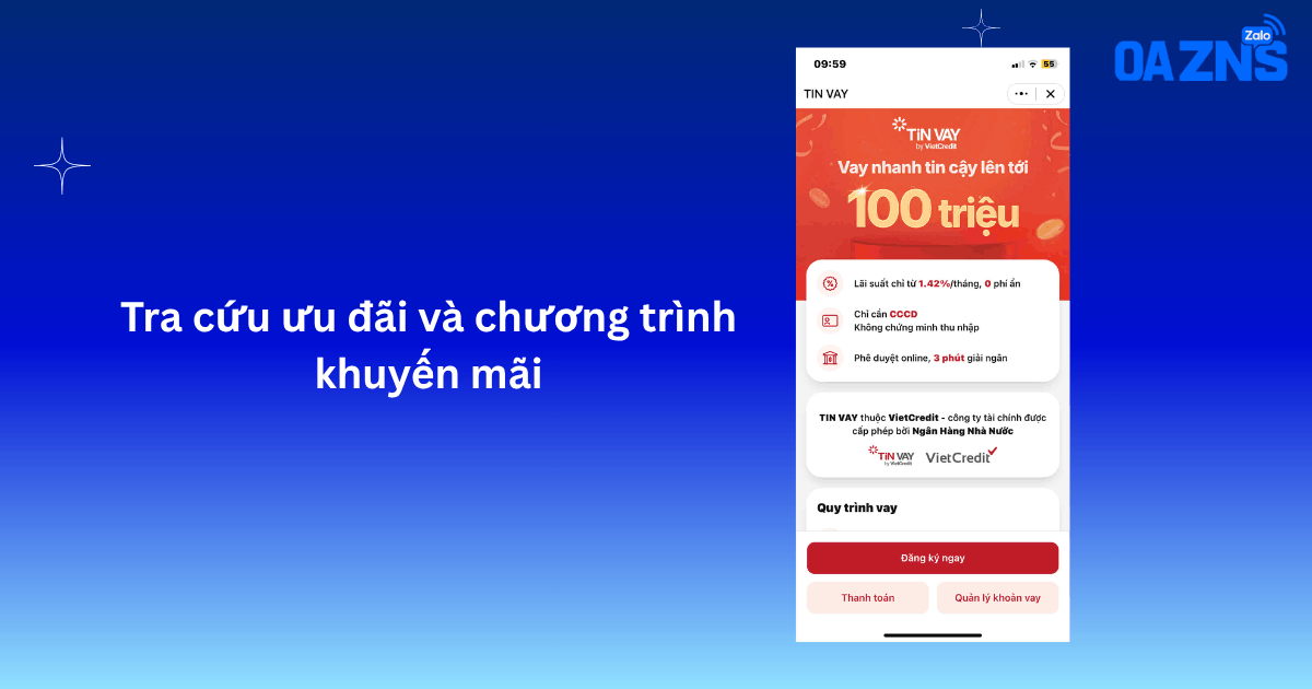 Tra cứu ưu đãi và chương trình khuyến mãi