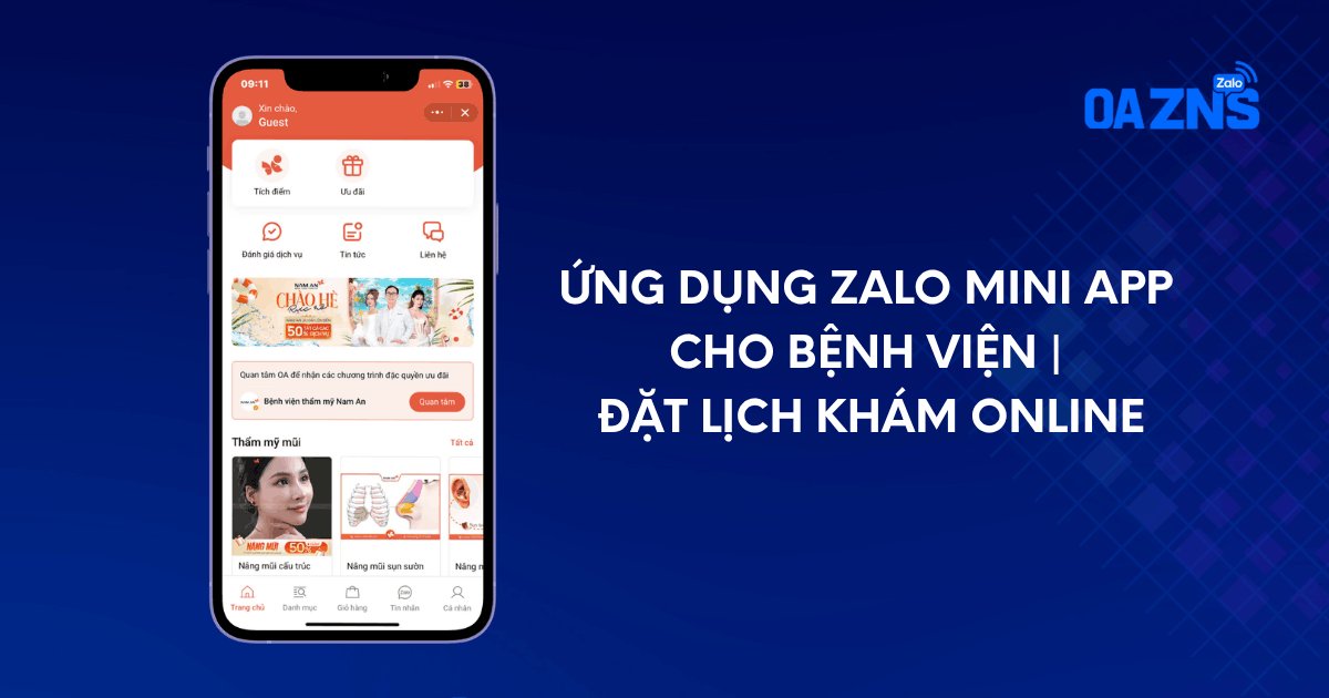 Ứng dụng Zalo Mini App cho Bệnh viện | Đặt lịch khám online