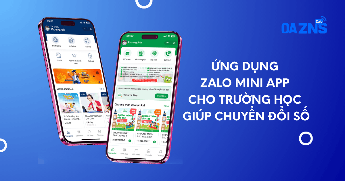 Ứng dụng Zalo Mini App cho Trường học giúp chuyển đổi số