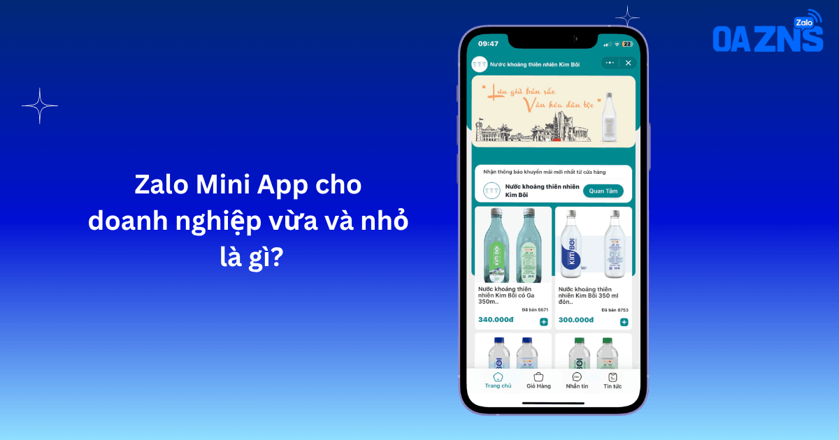 Zalo Mini App cho doanh nghiệp vừa và nhỏ là gì?