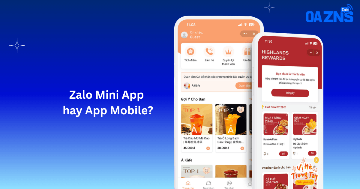Zalo Mini App hay App Mobile?