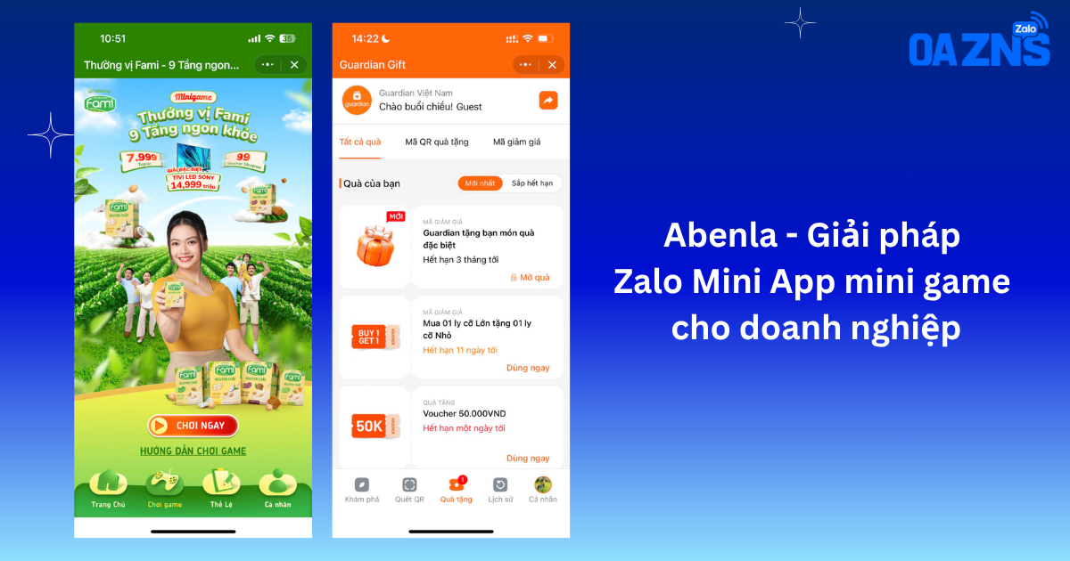 Abenla - Giải pháp Zalo Mini App mini game cho doanh nghiệp