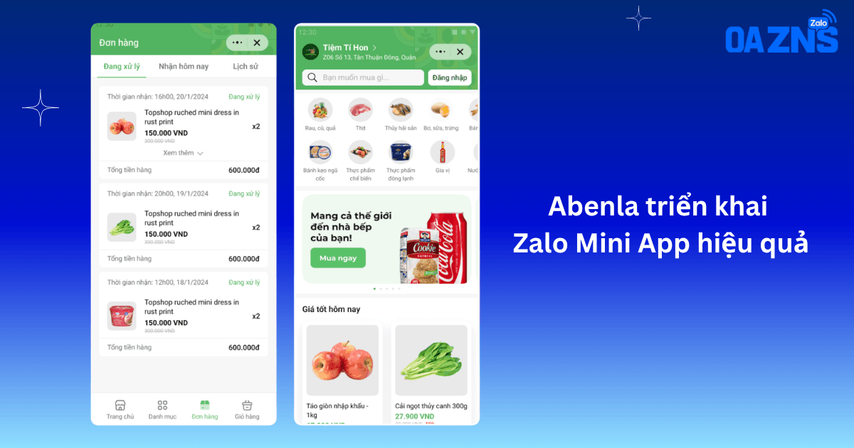 Abenla – Giải pháp triển khai Zalo Mini App hiệu quả