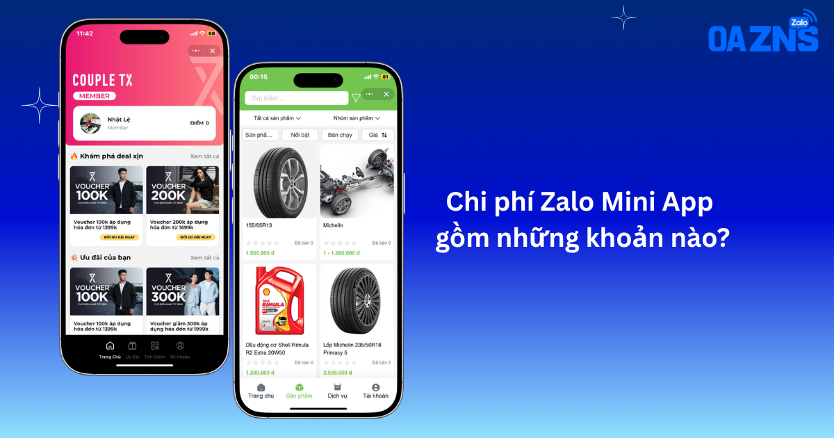 Chi phí Zalo Mini App gồm những khoản nào?