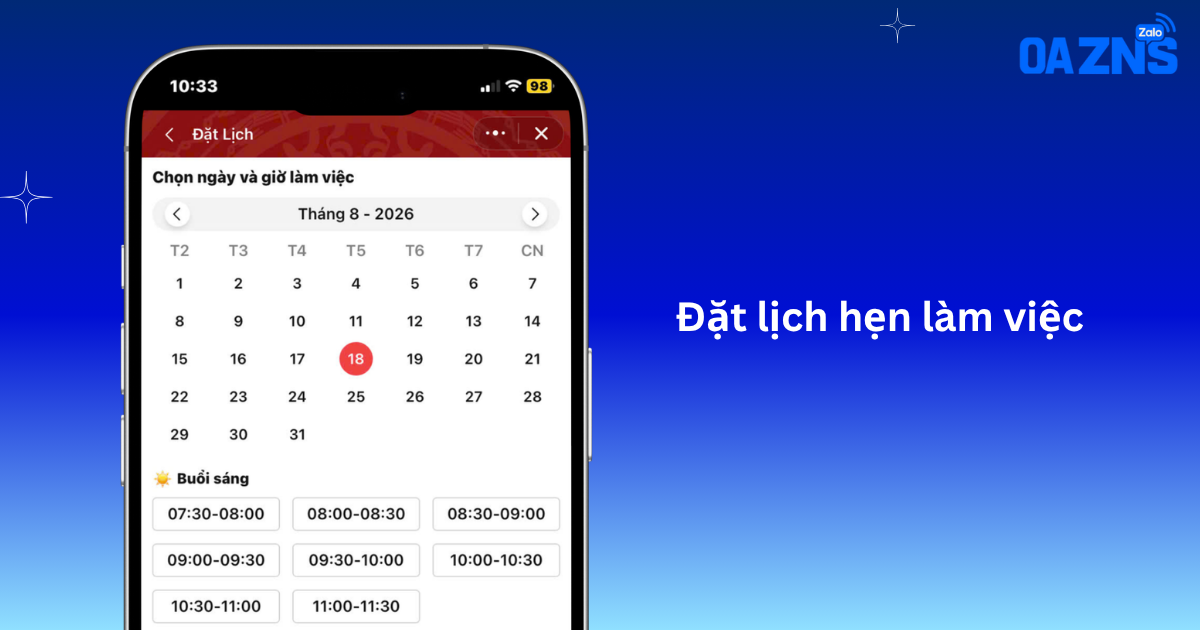 Đặt lịch hẹn làm việc