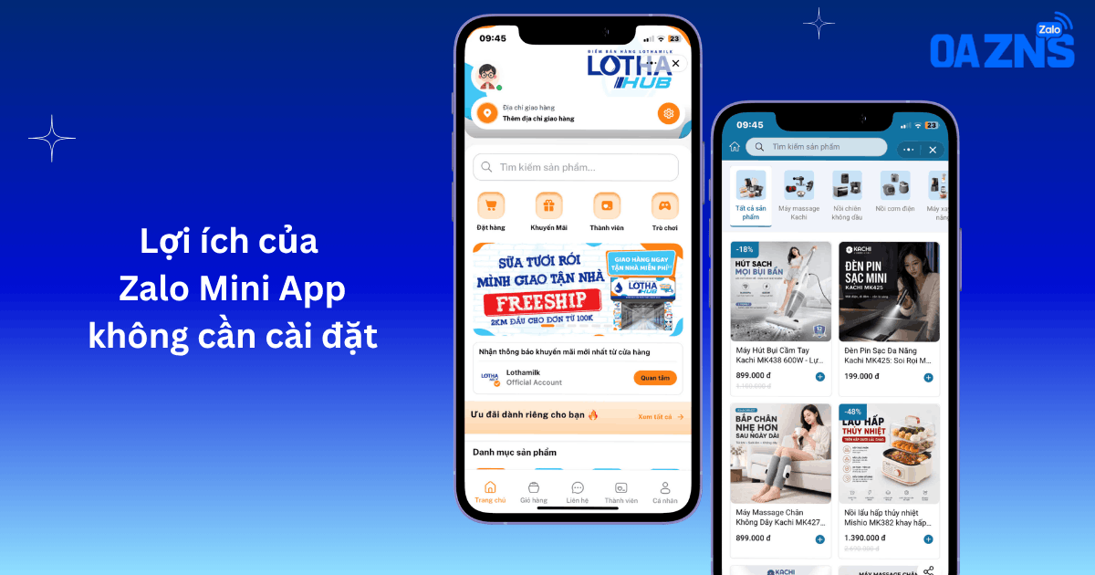 Lợi ích của Zalo Mini App không cần cài đặt