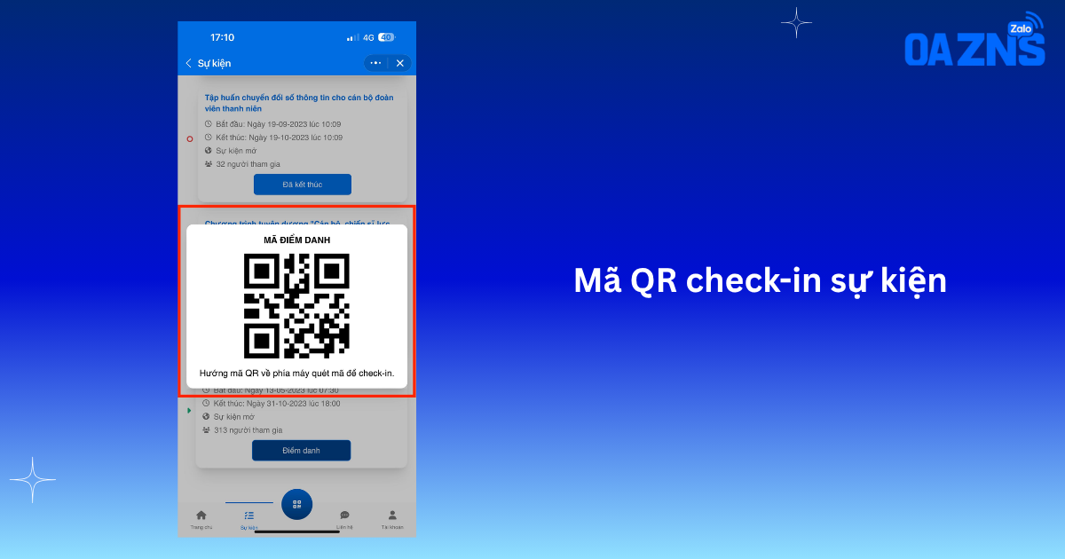 Mã QR check-in sự kiện