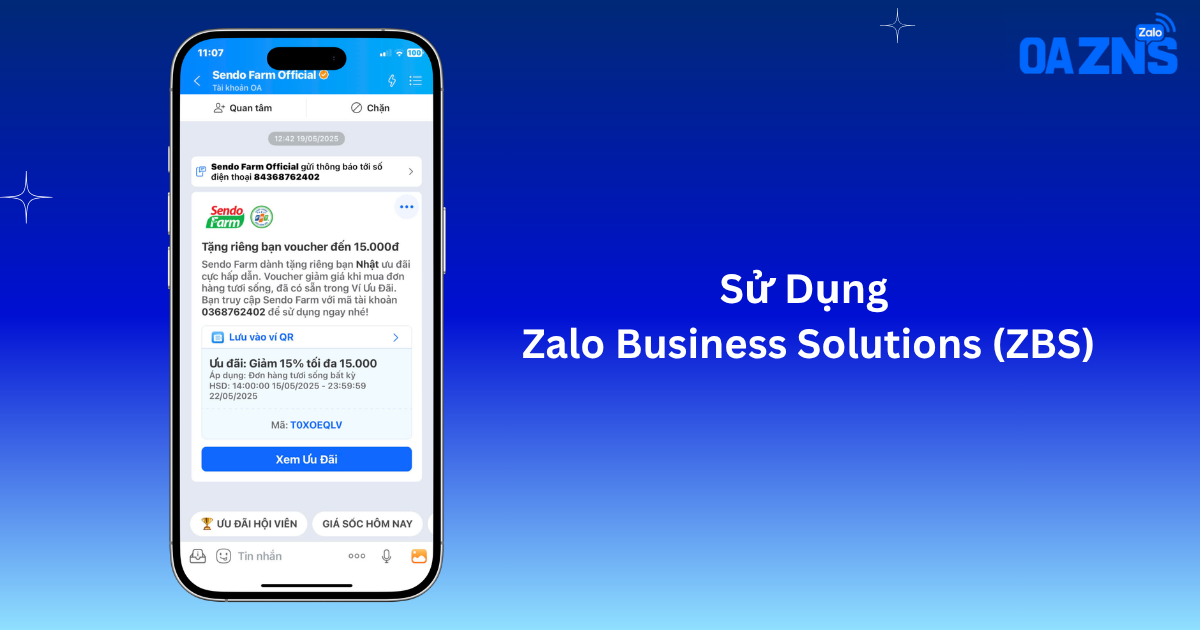 Sử dụng Zalo Business Solutions (ZBS)