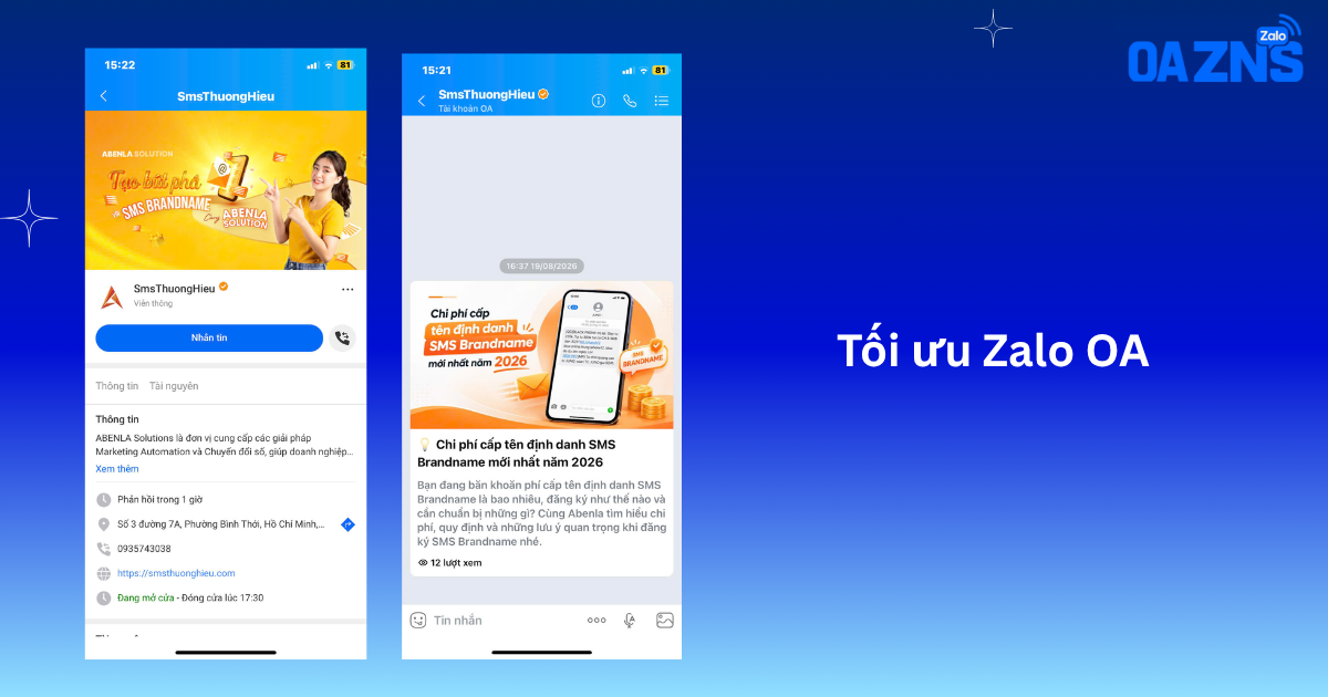 Tối ưu Zalo OA