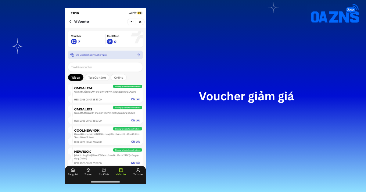 Voucher giảm giá