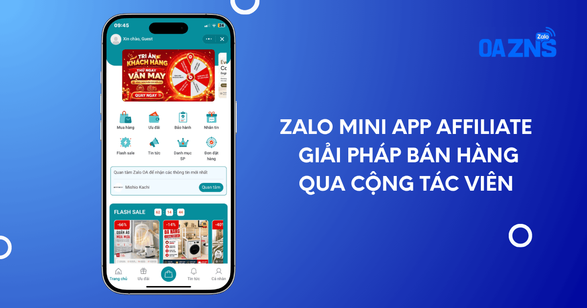 Zalo Mini App Affiliate – Giải pháp bán hàng qua cộng tác viên