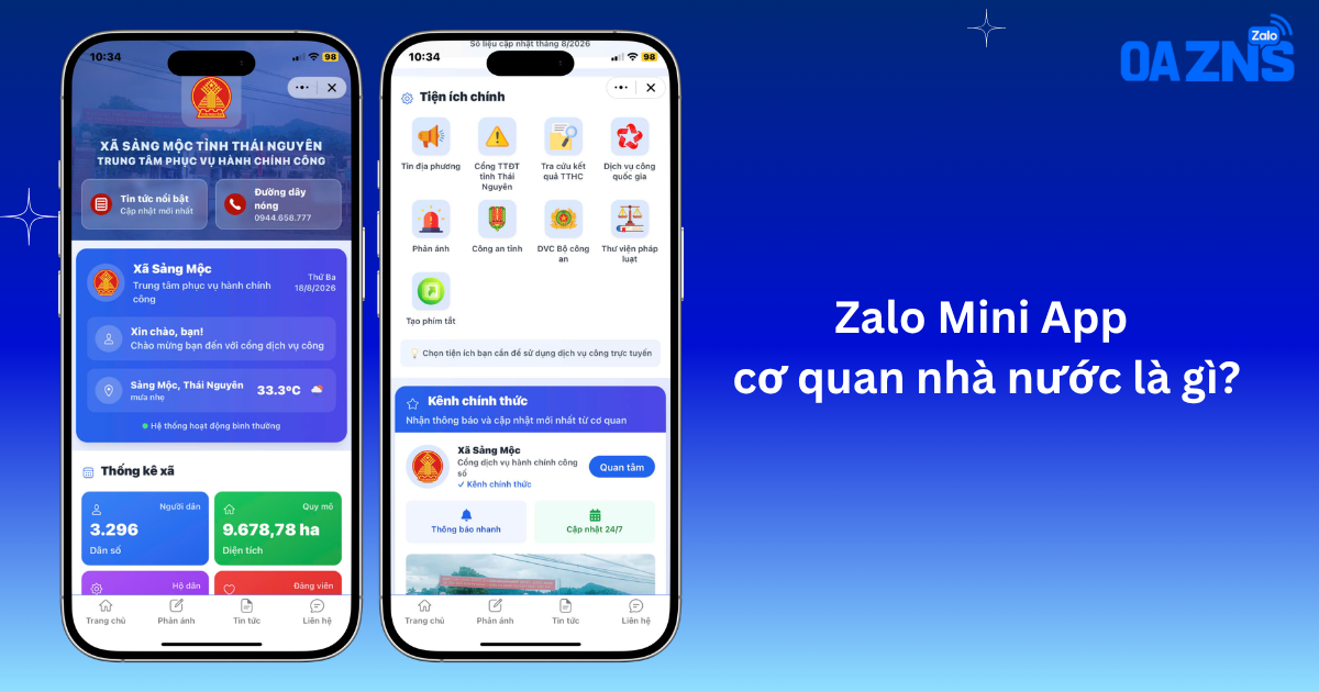 Zalo Mini App cơ quan nhà nước là gì?