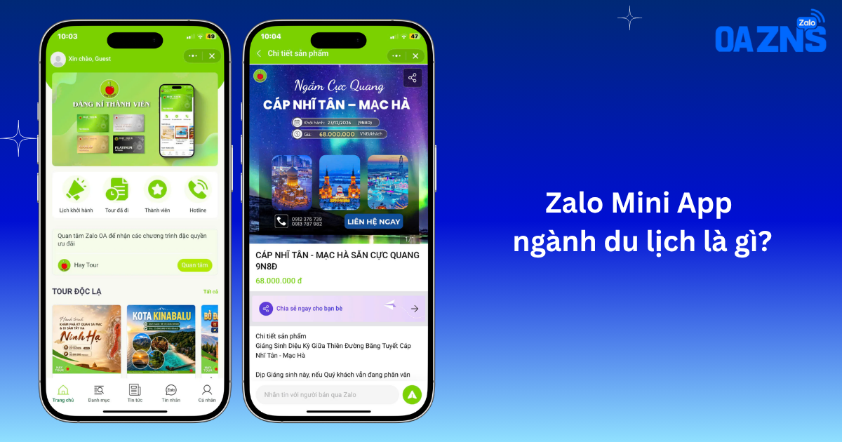 Zalo Mini App ngành du lịch là gì?