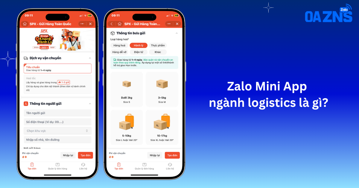Zalo Mini App ngành logistics là gì?