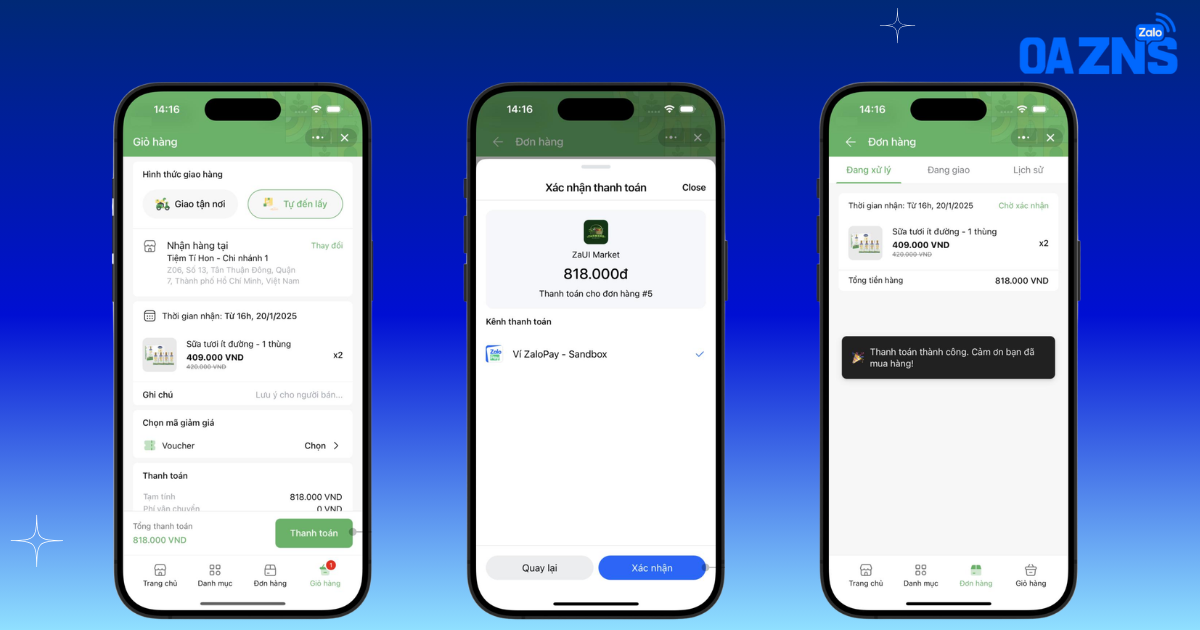 Zalo Mini App thanh toán online là gì?