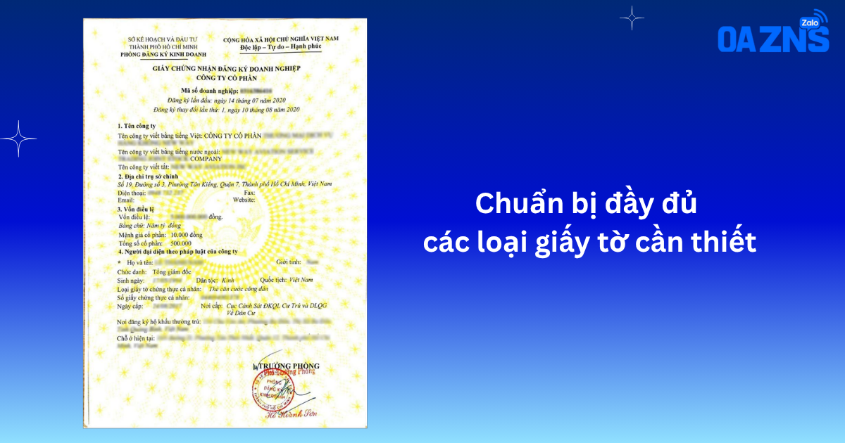 Chuẩn bị đầy đủ các loại giấy tờ cần thiết
