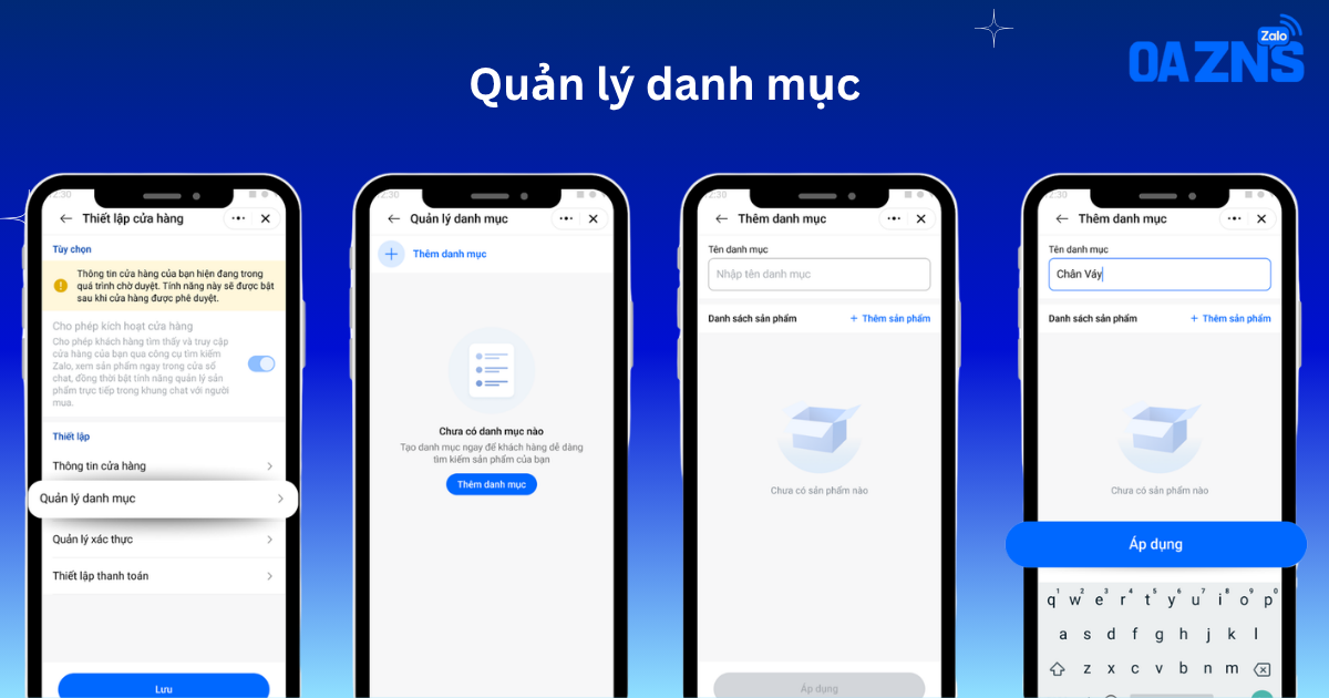 Quản lý danh mục