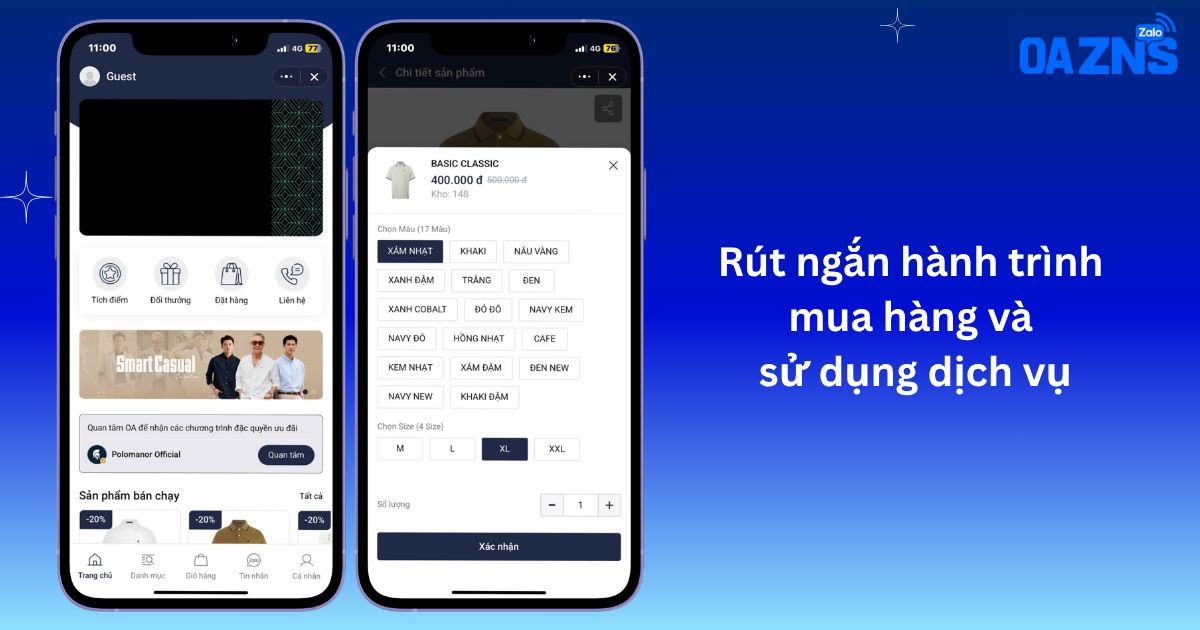 Rút ngắn hành trình mua hàng và sử dụng dịch vụ