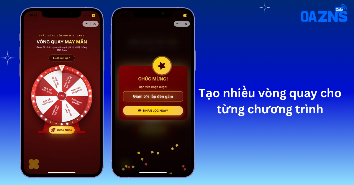 Tạo nhiều vòng quay cho từng chương trình