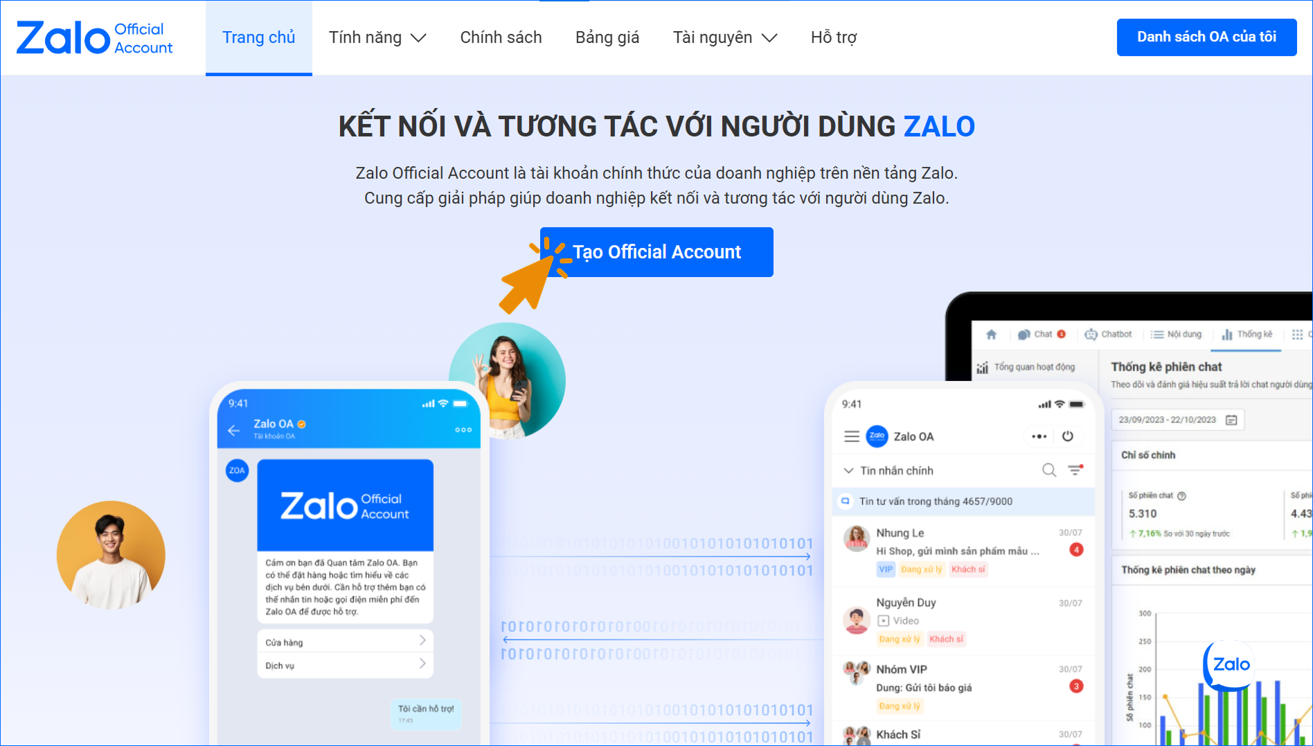 Tạo tài khoản Zalo OA