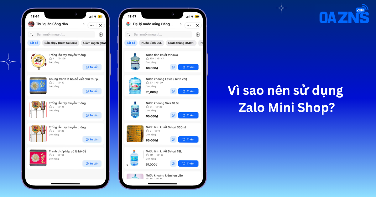 Vì sao nên sử dụng Zalo Mini Shop?
