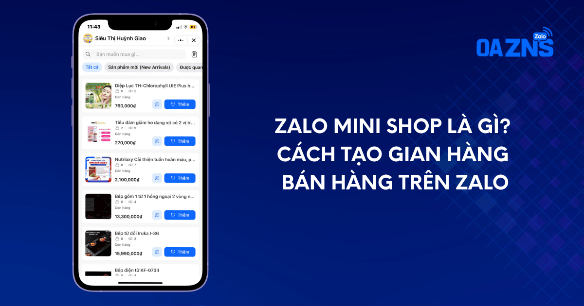 Zalo Mini Shop Là Gì? Cách Tạo Gian Hàng Bán Hàng Trên Zalo