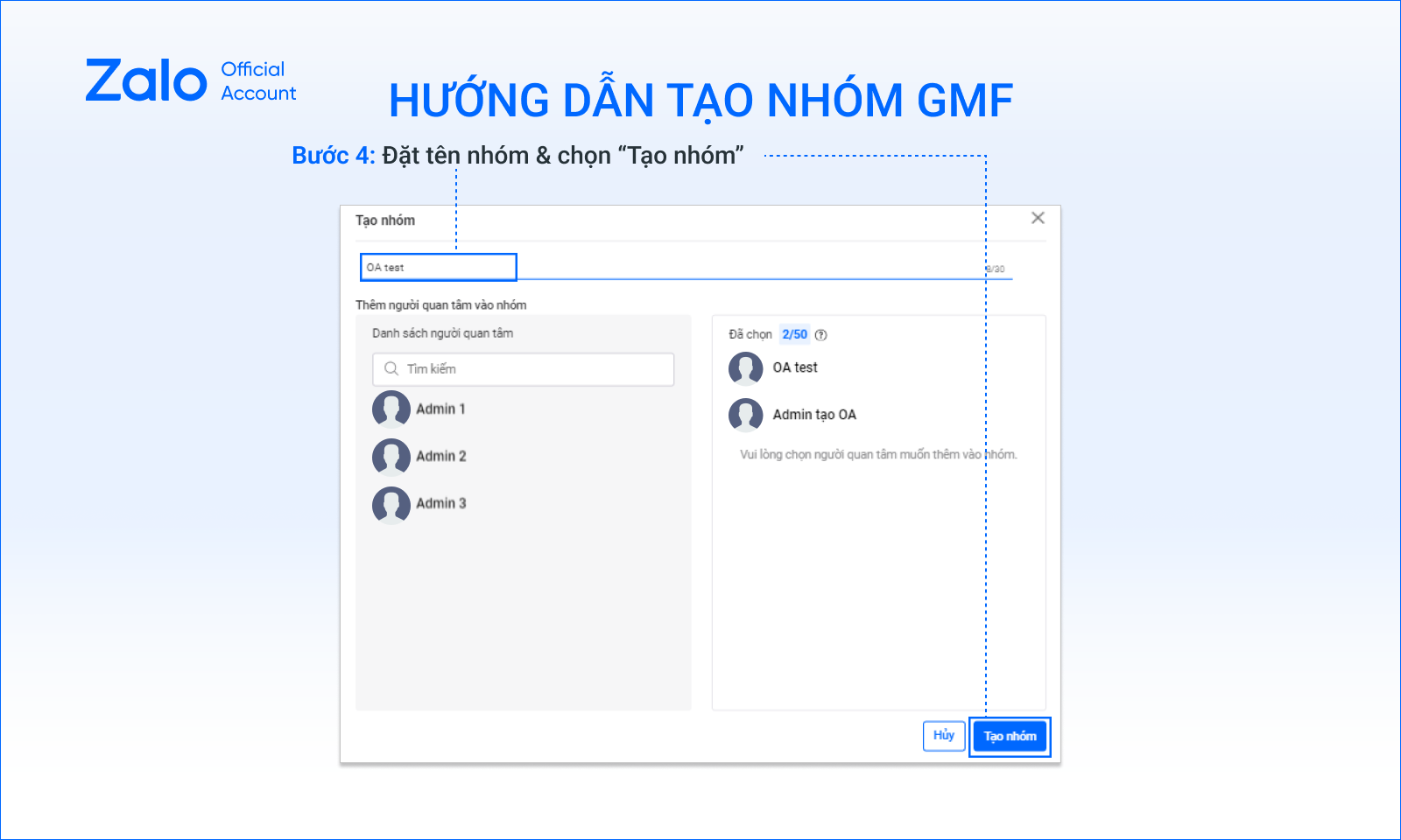 Đặt tên nhóm chat
