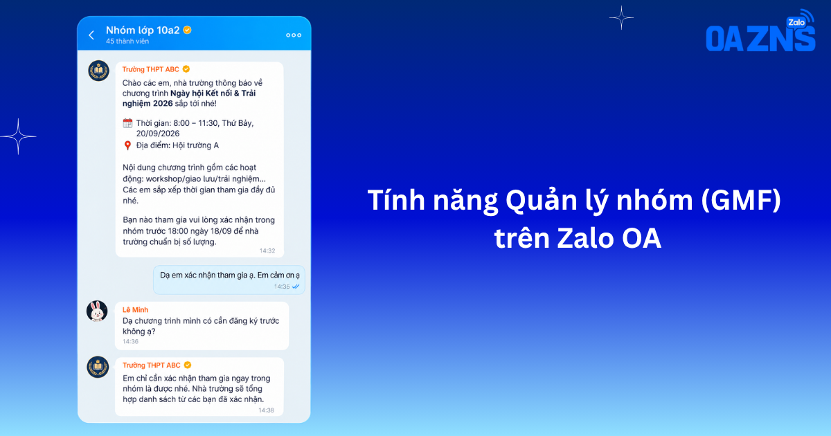 Tin nhắn ZBS ngành giáo dục